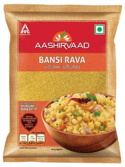 Aashirvaad Bansi Rava / ఆశీర్వాద్ బన్సీ రవ్వ500gm
