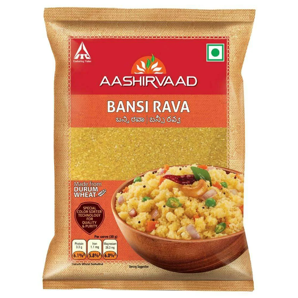 Aashirvaad Bansi Rava / ఆశీర్వాద్ బన్సీ రవ్వ500gm