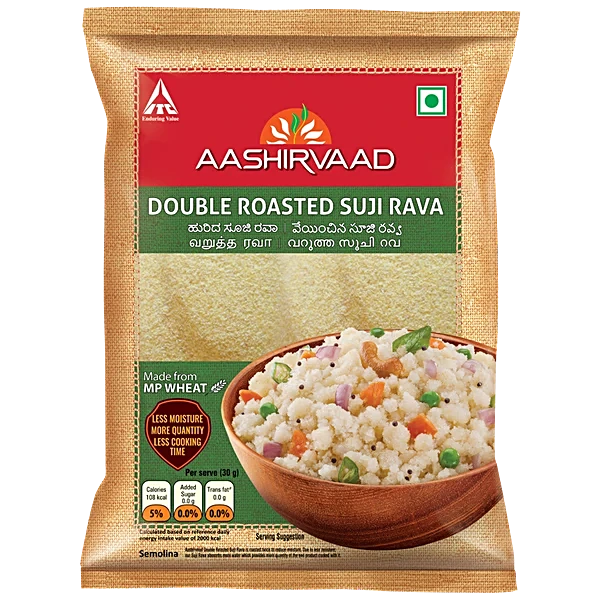 Aashirvaad Double Roasted Suji Ravva 1kg