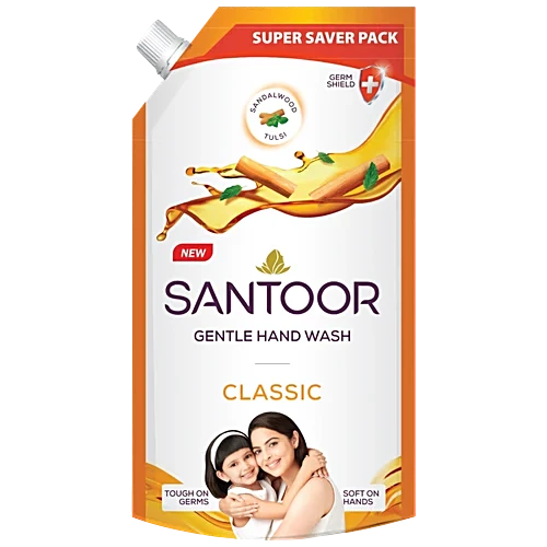 Santoor Gentle Hand Wash Classic 650ml