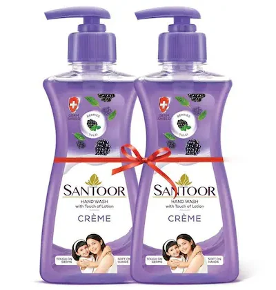 Santoor Hand Wash Creme 200ml Buy1 Get1 Free