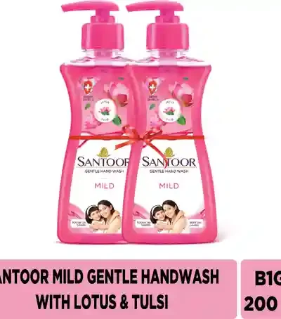 Santoor Gentle Mild Hand Wash 200ml Buy 1 Get 1